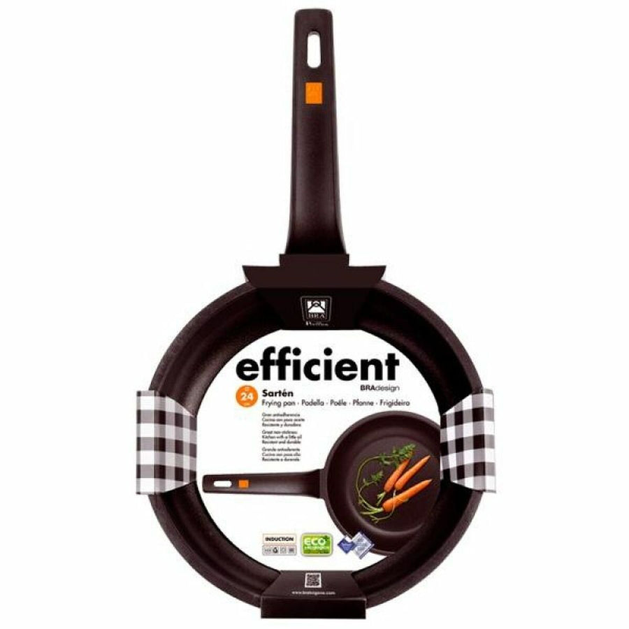 Sauteeing pan BRA A271216 Ø 16 cm Black Aluminium (1 Unit)