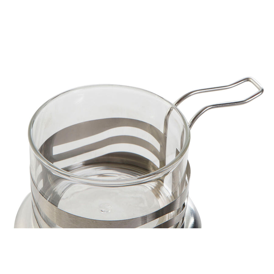 Sugar Bowl DKD Home Decor Basic Silver Stainless steel Crystal 15 x 10,5 x 10 cm