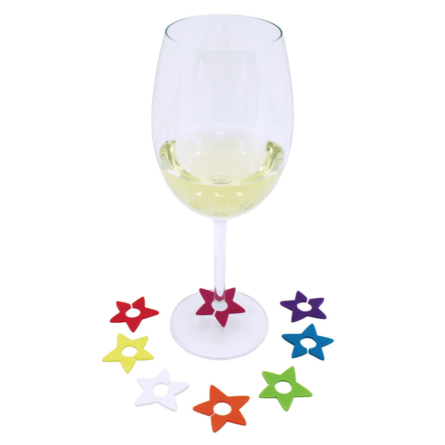 Wineglass Identifier Koala Star Plastic Multicolour 8 Pieces (12,8 x 5 x 13,7 cm)