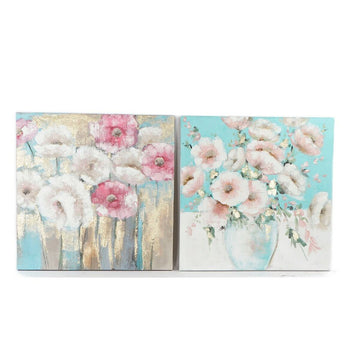 Painting DKD Home Decor 99,5 x 3,5 x 99,5 cm Vase Shabby Chic (2 Units)