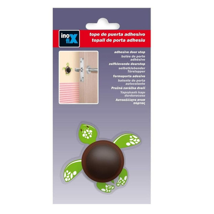 Doorstop Inofix Doors Tortoise Adhesive Green PVC