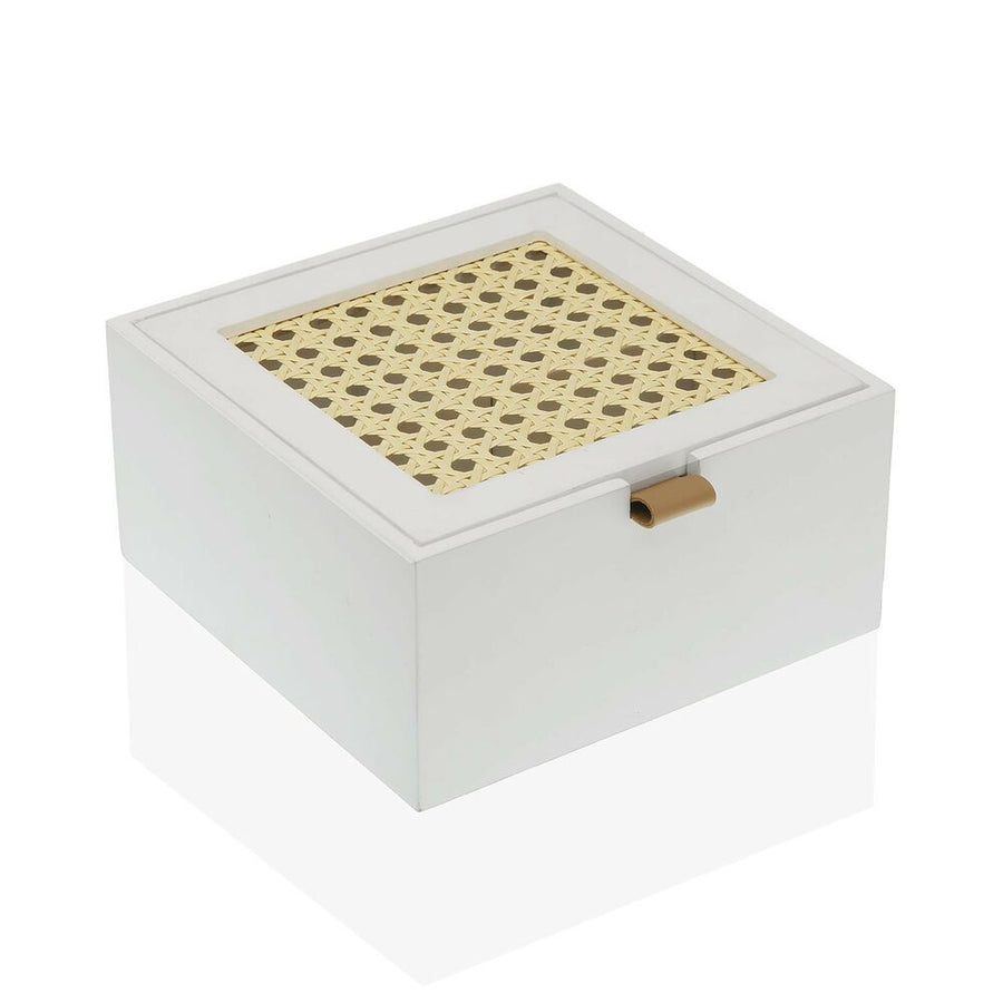 Jewelry box Versa Squared White (16 x 8 x 16 cm)