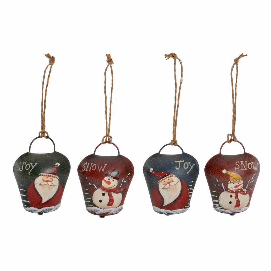 Hanging decoration DKD Home Decor Christmas Red Green Metal (4 pcs) (5 x 2.5 x 7 cm)