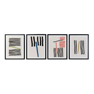 Painting DKD Home Decor Lines Abstract Modern 35 x 3 x 45 cm (4 Units)