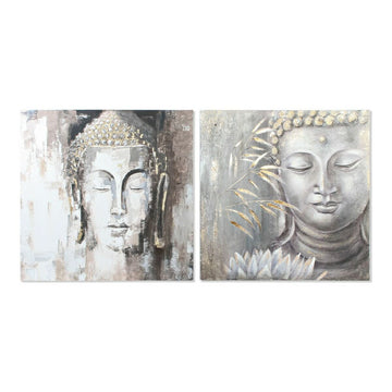 Painting DKD Home Decor CU-179192 100 x 3,8 x 100 cm Buddha Oriental (2 Units)