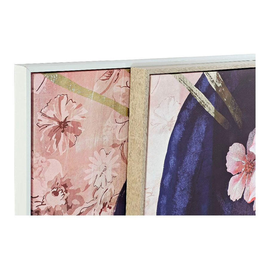 Painting DKD Home Decor CU-179961 Geisha 103,5 x 4,5 x 144 cm Oriental (2 Units)