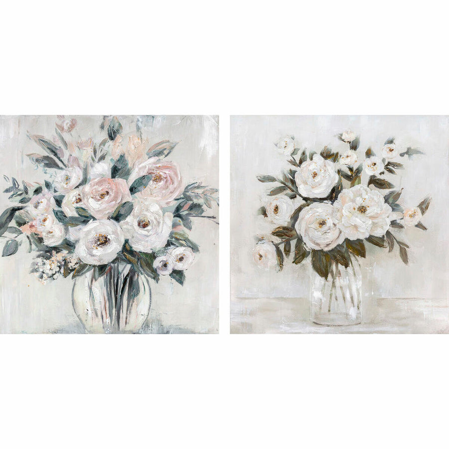 Painting DKD Home Decor 80 x 2,4 x 80 cm Vase Shabby Chic (2 Units)