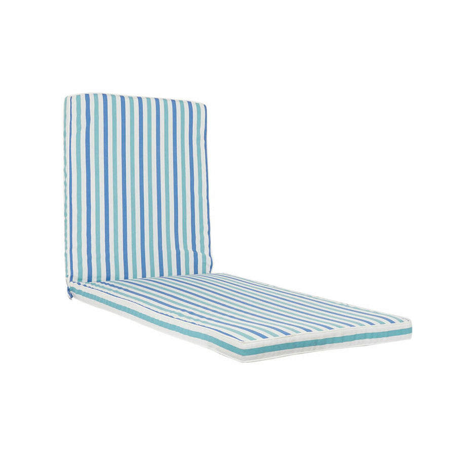 Cushion DKD Home Decor Hammocks 190 x 60 x 5 cm Stripes White Sky blue Navy Blue (190 x 60 x 5 cm)