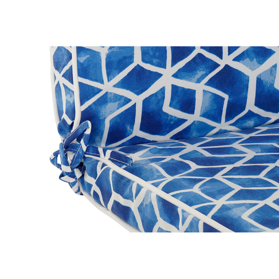 Cushion DKD Home Decor Blue Hammocks 190 x 60 x 5 cm White Geometric (190 x 60 x 5 cm)