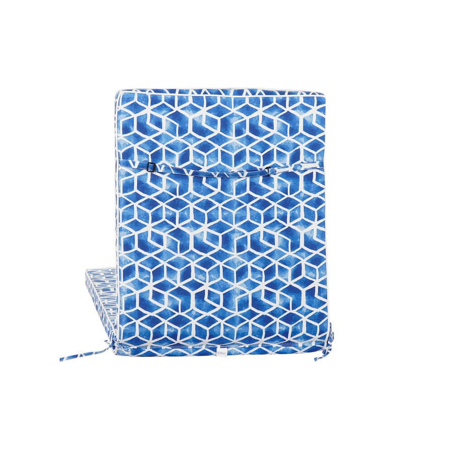 Cushion DKD Home Decor Blue Hammocks 190 x 60 x 5 cm White Geometric (190 x 60 x 5 cm)