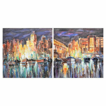 Painting DKD Home Decor City 80 x 3 x 80 cm Loft (2 Units)