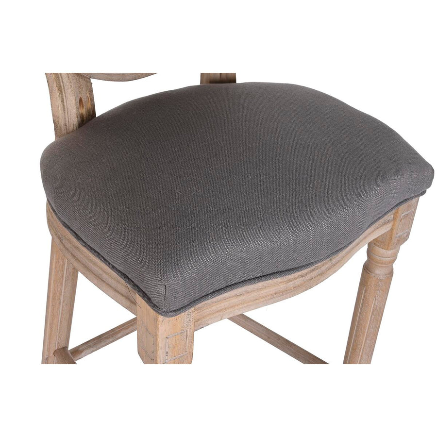 Stool DKD Home Decor Fir Linen Dark grey (48 x 42 x 121 cm)