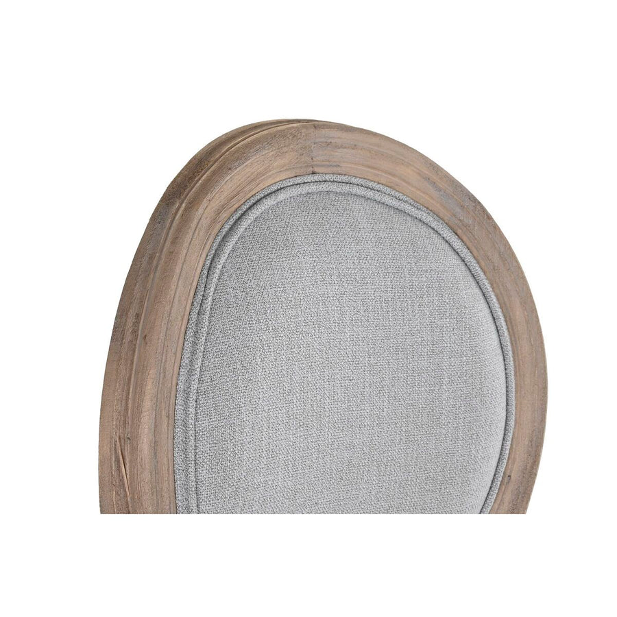 Stool DKD Home Decor Fir Linen Light grey (48 x 42 x 121 cm)