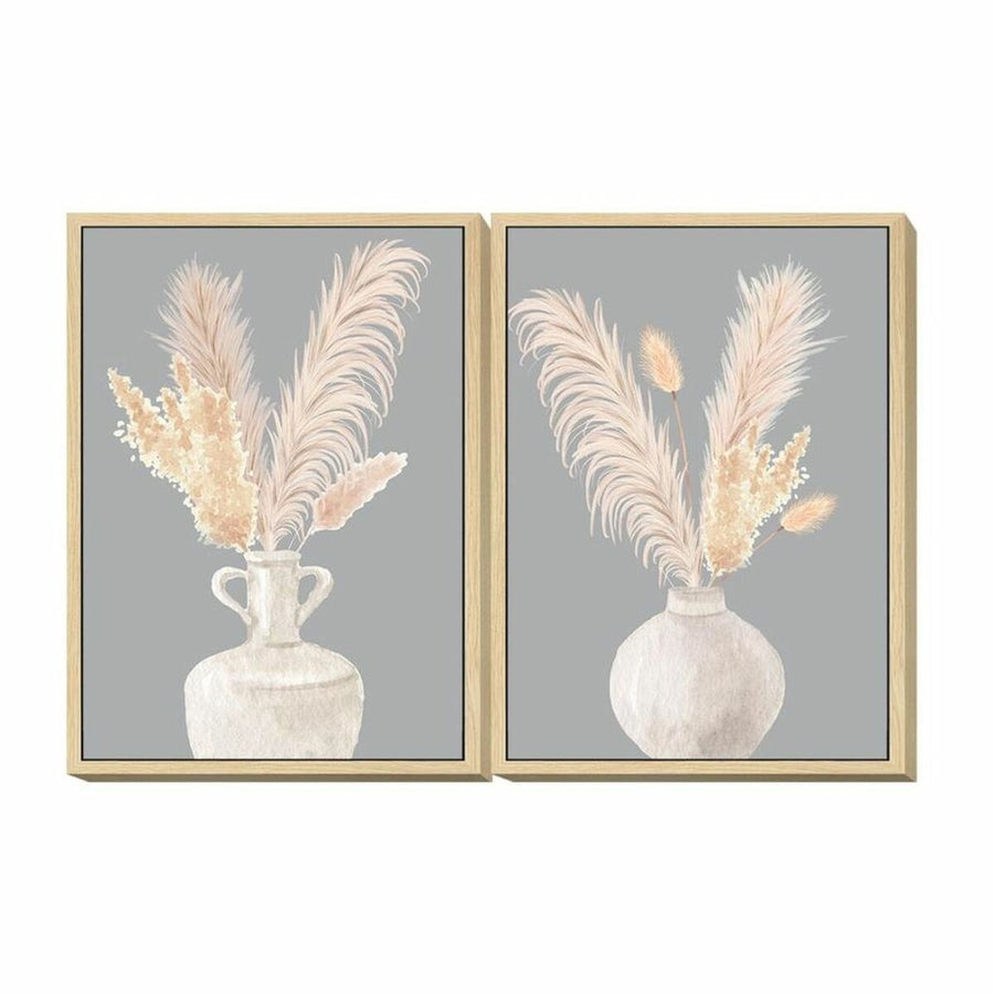 Painting DKD Home Decor Vase 50 x 4 x 70 cm Shabby Chic (2 Units)