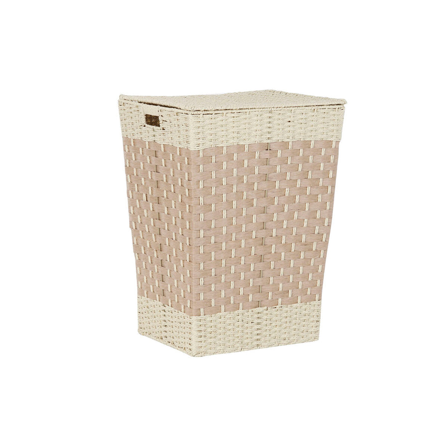 Laundry basket DKD Home Decor Natural Braiding Metal Fibre (43 x 35 x 59 cm)