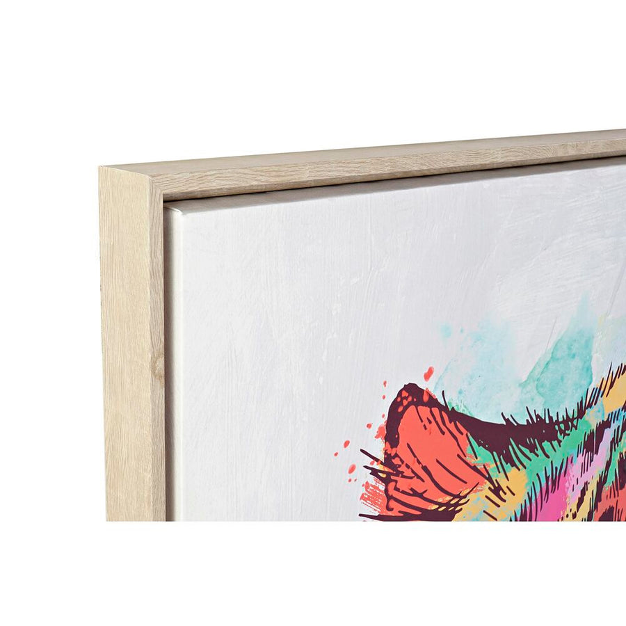 Painting DKD Home Decor 104 x 4,5 x 143,5 cm Tiger Modern (2 Units)