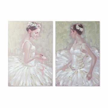 Painting DKD Home Decor 80 x 3 x 120 cm Ballet Dancer Traditional (2 Units)