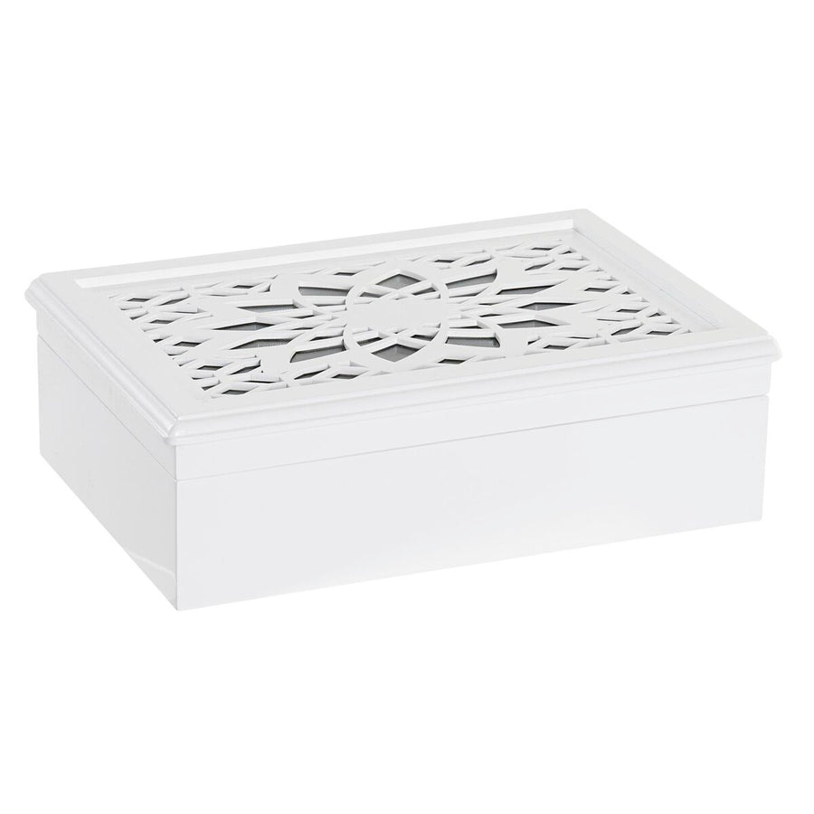 Watch Storage Box DKD Home Decor 29 x 20 x 9 cm Crystal White MDF Wood