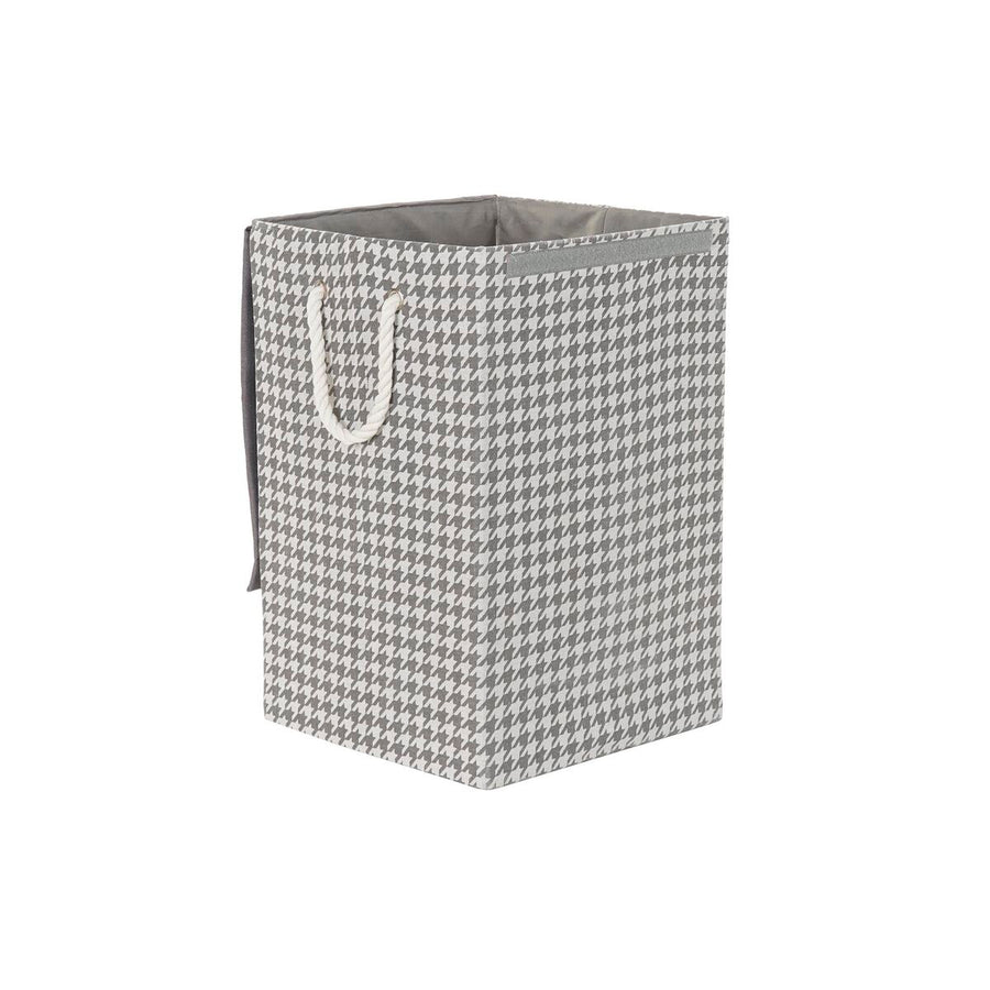 Laundry basket DKD Home Decor Houndstooth 36 x 36 x 55 cm Grey Blue Yellow (3 Units)