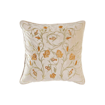 Cushion DKD Home Decor Golden 45 x 10 x 45 cm Flowers