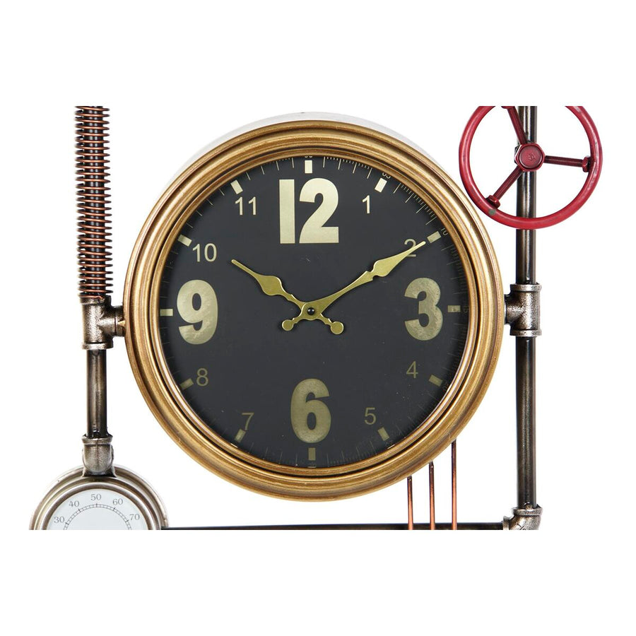 Wall Clock DKD Home Decor Valves Crystal Golden Iron (50,5 x 12 x 73 cm)