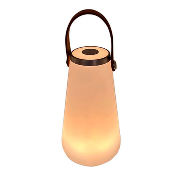 Solar lamp DKD Home Decor Brown Polyethylene White Polyurethane (13.5 x 13.5 x 23 cm)