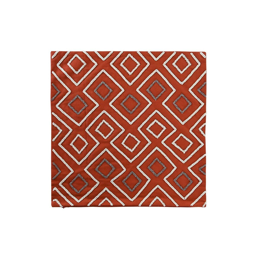 Cushion cover DKD Home Decor Terracotta Geometric 50 x 1 x 50 cm