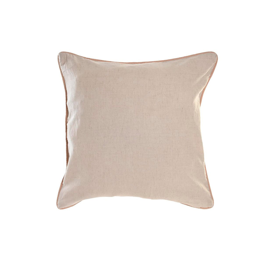 Cushion DKD Home Decor 50 x 15 x 50 cm Beige Pink Aluminium Traditional 50 x 1 x 50 cm