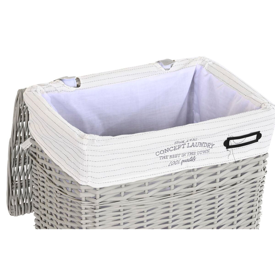 Set of Baskets DKD Home Decor Grey Polyester wicker (44 x 34 x 56 cm)