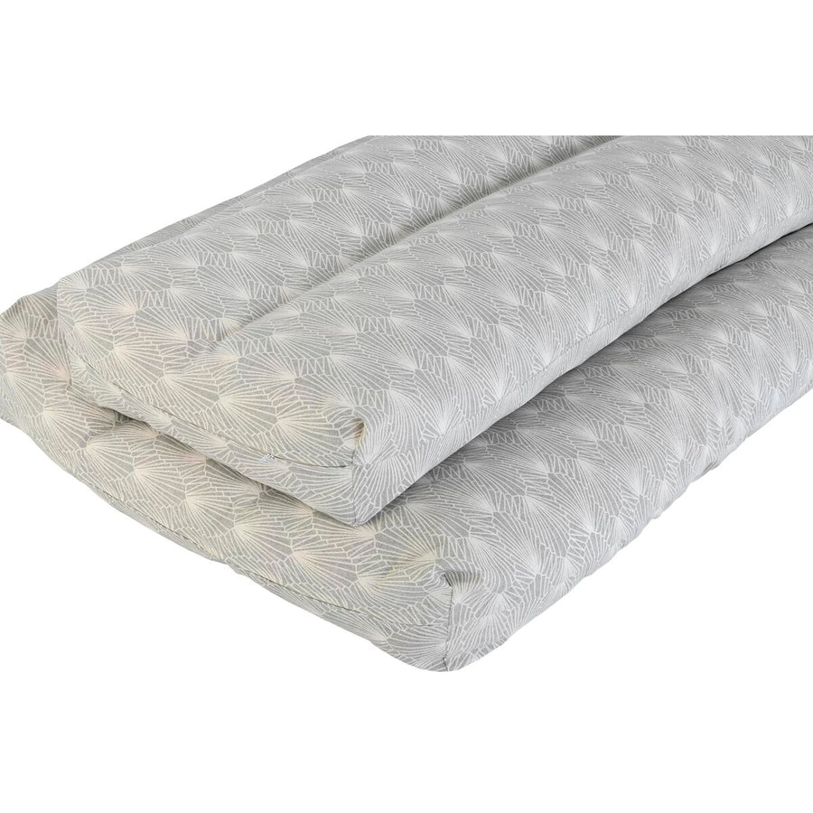 Cushion DKD Home Decor Floor Aluminium White Green Light grey Bamboo (120 x 80 x 16 cm)