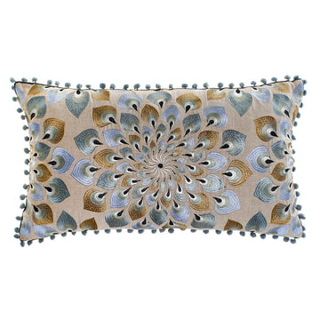 Cushion DKD Home Decor 36 x 15 x 60 cm Beige Blue