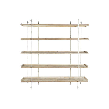 Shelves DKD Home Decor 190 x 40 x 200 cm Fir Natural Metal White 40 % Metal