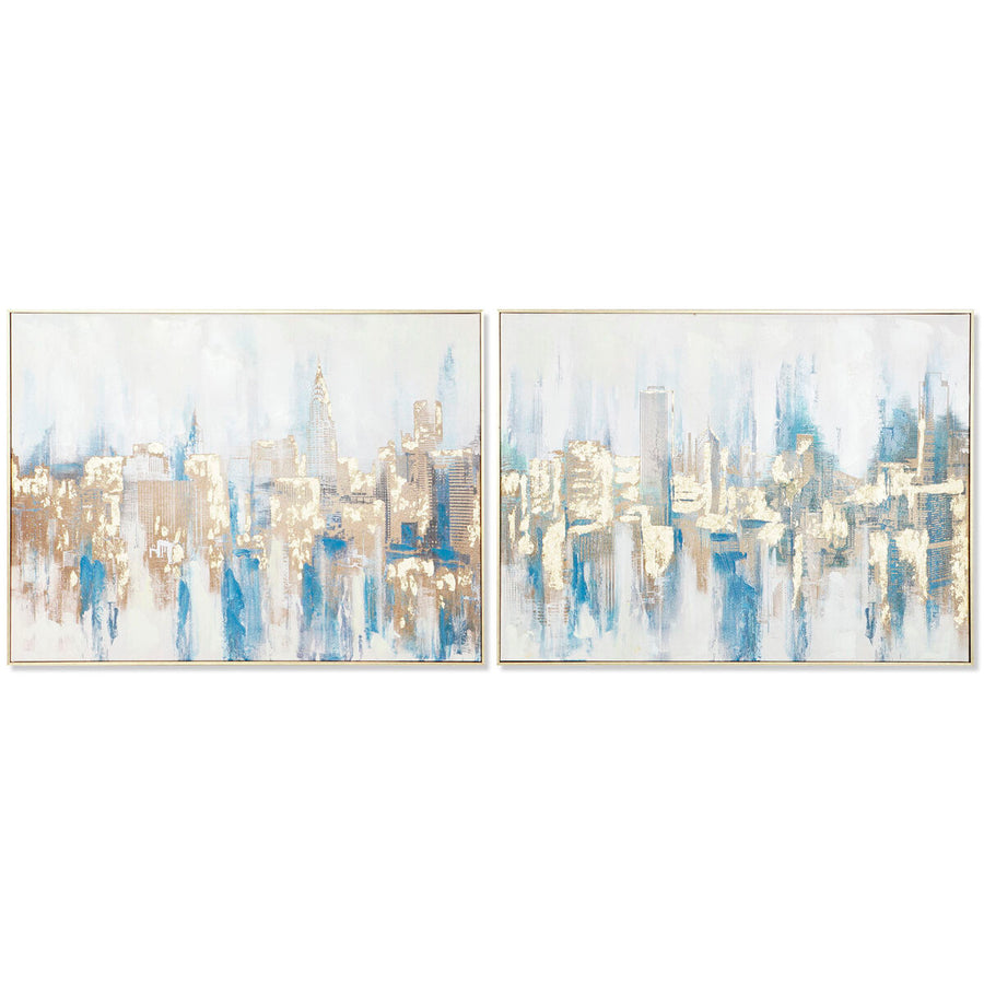 Painting DKD Home Decor New York Loft 80 x 3,5 x 60 cm (2 Units)