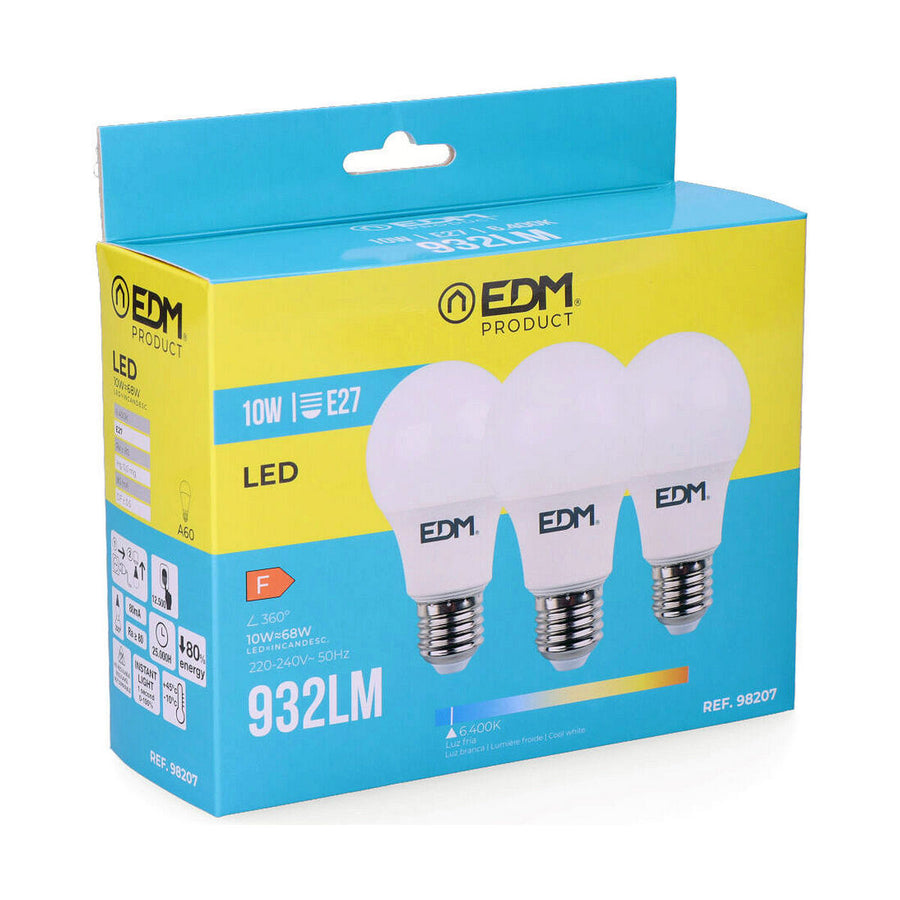 LED lamp EDM E27 10 W F 810 Lm (6400K)