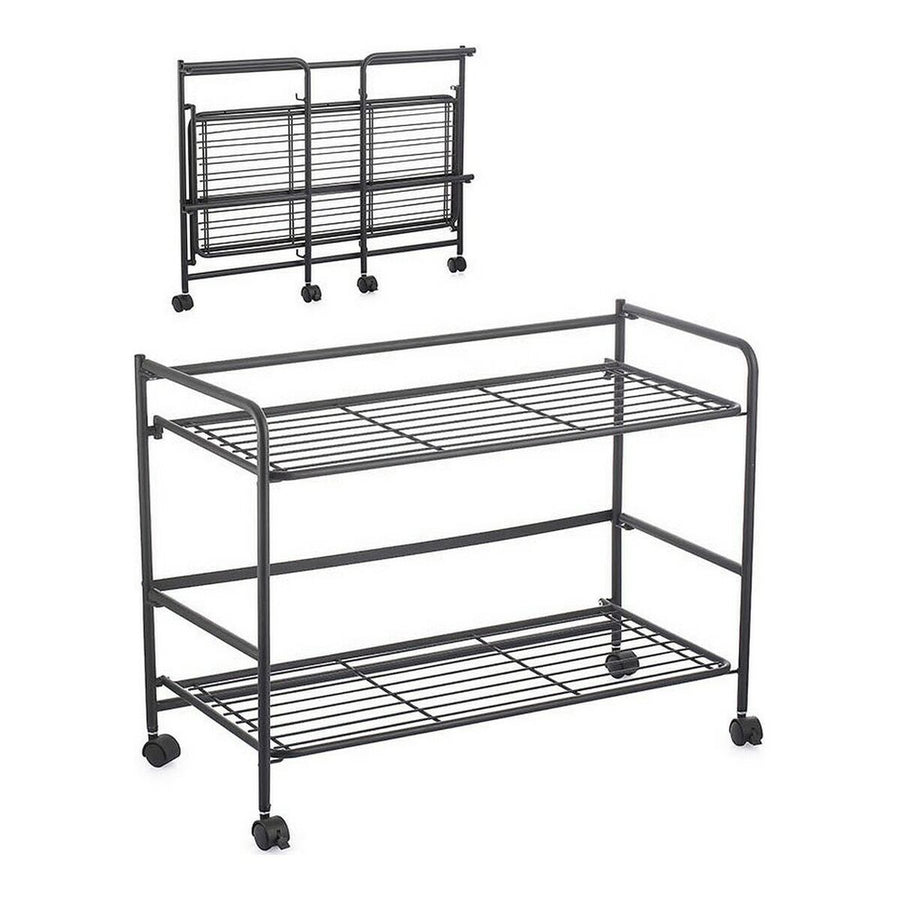 Shelves Confortime Black Iron Foldable With wheels (67 x 30 x 44,8 cm)