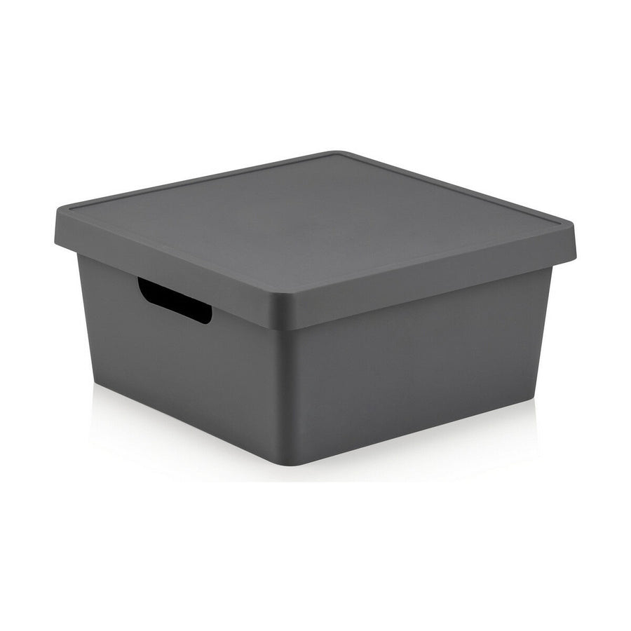 Storage Box with Lid Confortime Squared With lid 10 L