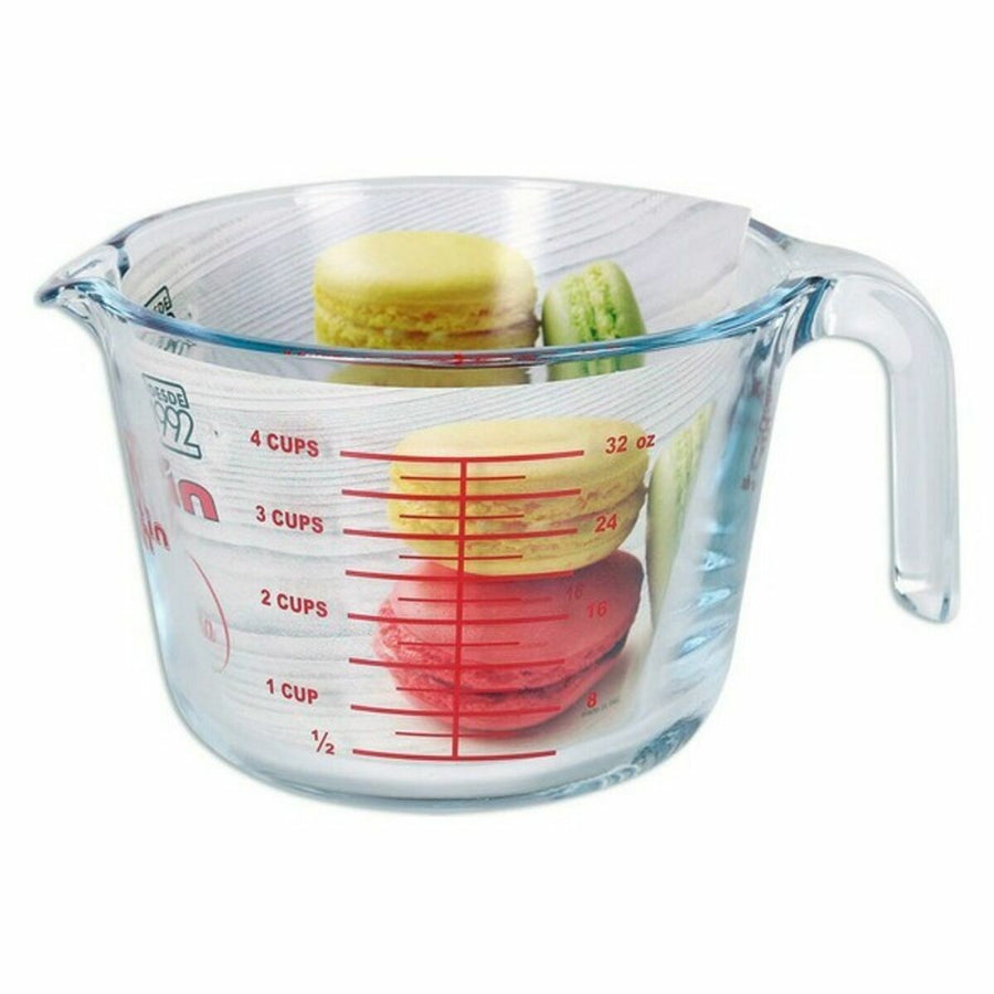 Measuring Jug Quttin 1 L Glass (6 Units)