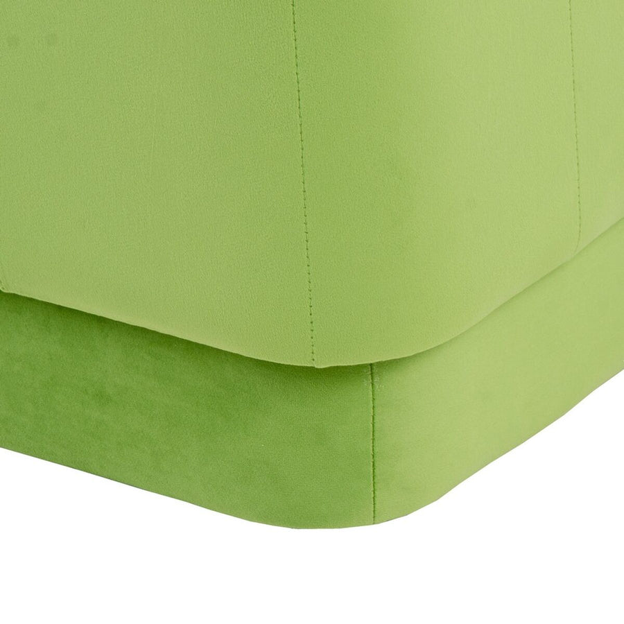 Pouffe Synthetic Fabric Wood 40 x 40 x 40 cm Green