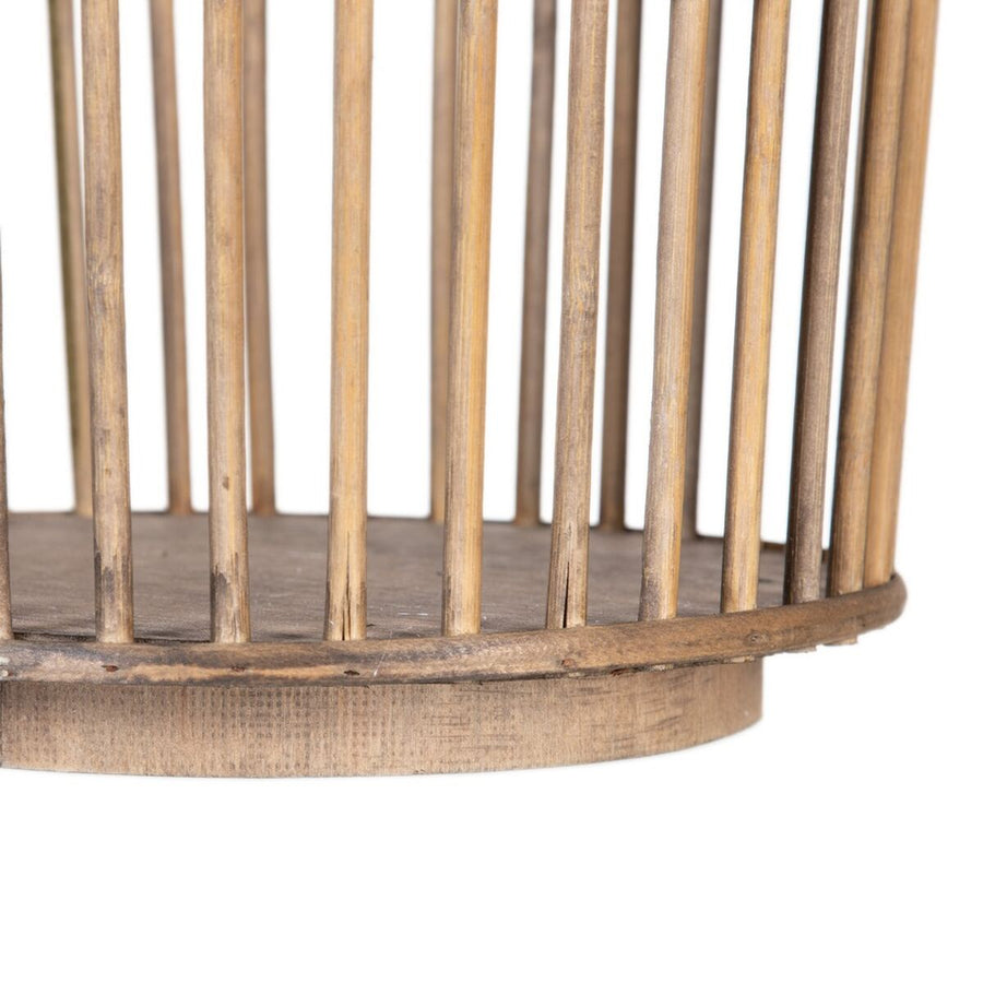 Set of Baskets 42 x 42 x 69 cm Natural Bamboo (2 Pieces)