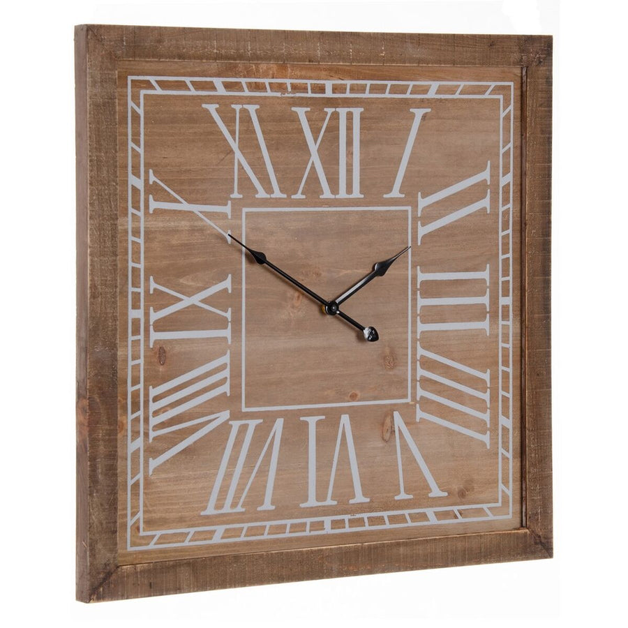 Wall Clock Natural Fir wood 60 x 5 x 60 cm