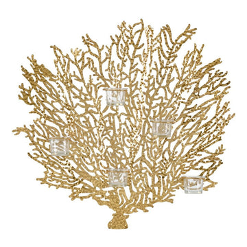 Wall Decoration 58,5 x 8,5 x 55 cm Crystal Golden Metal