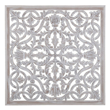 Wall Decoration White 90 x 1 x 90 cm DMF