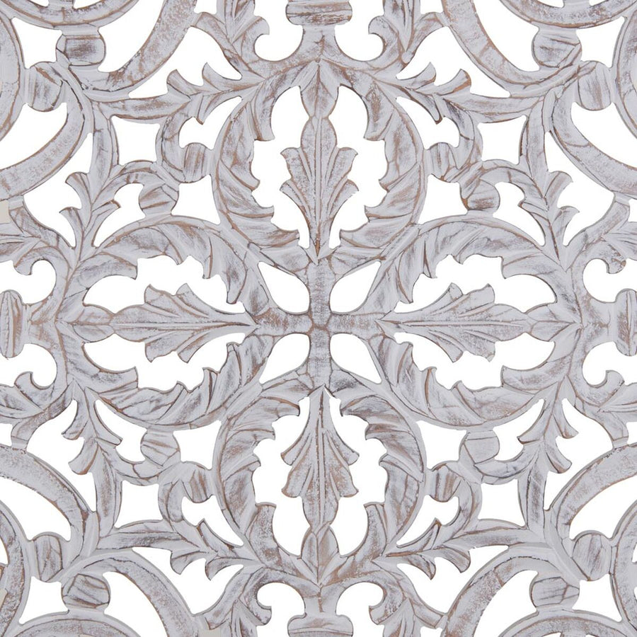 Wall Decoration White 90 x 1 x 90 cm DMF