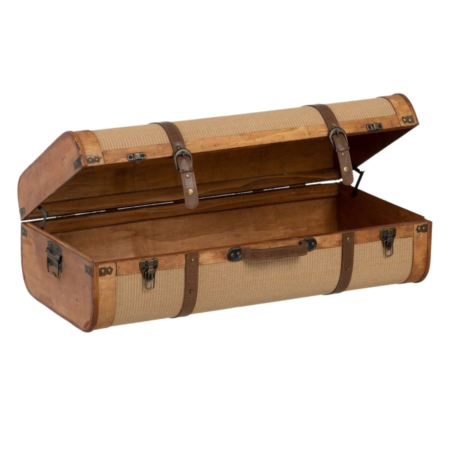 Set of Chests 80 x 41,5 x 25 cm Synthetic Fabric Wood (2 Pieces)