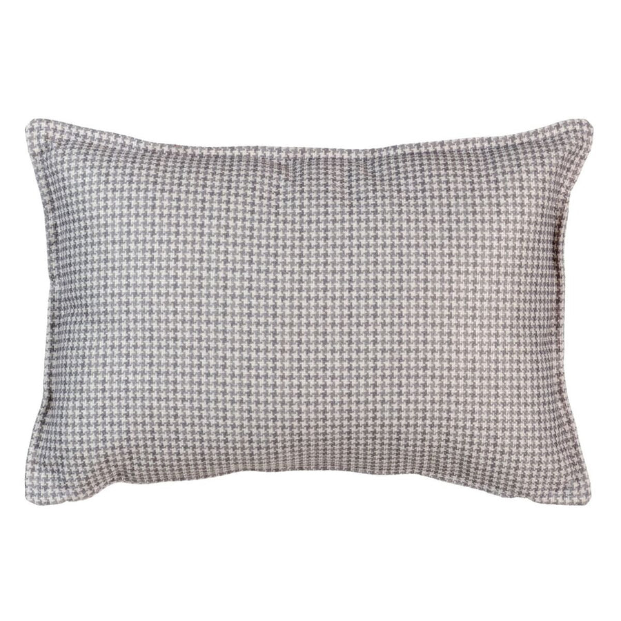 Cushion Polyester Light grey 45 x 30 cm Houndstooth