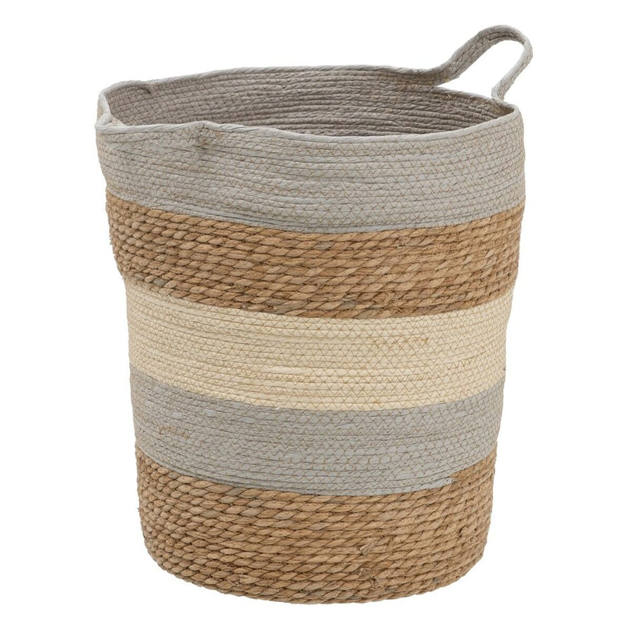 Set of Baskets Natural Grey Natural Fibre 48 x 48 x 42 cm (3 Pieces)