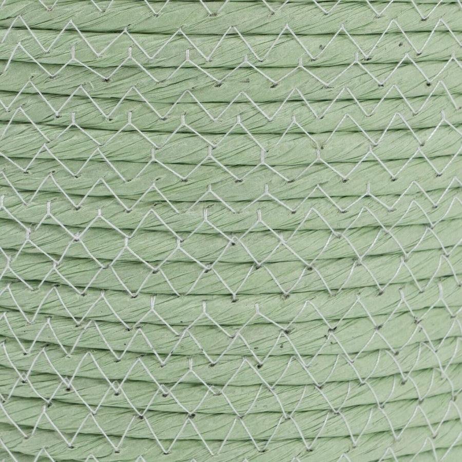 Set of Baskets Rope 17 x 17 x 20 cm Light Green (3 Pieces)