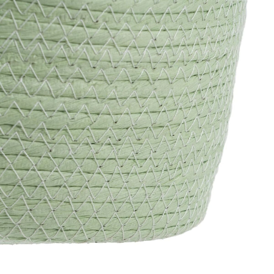 Set of Baskets Rope 20 x 20 x 27 cm Light Green (3 Pieces)