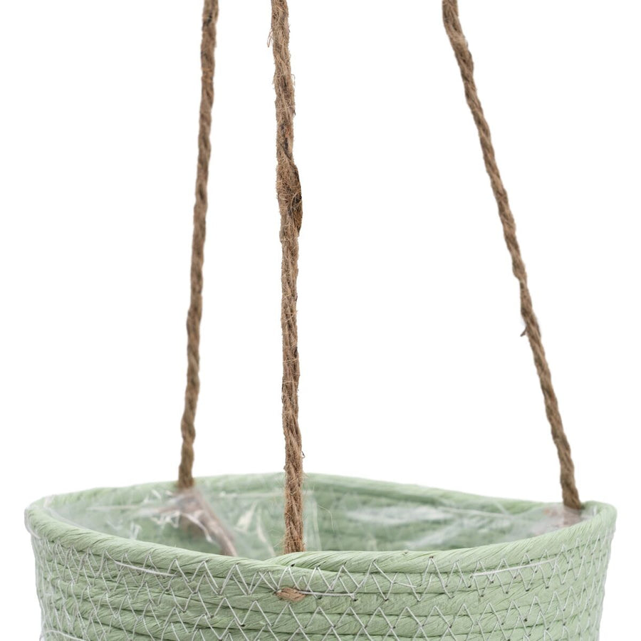 Set of Baskets Rope 20 x 20 x 27 cm Light Green (3 Pieces)