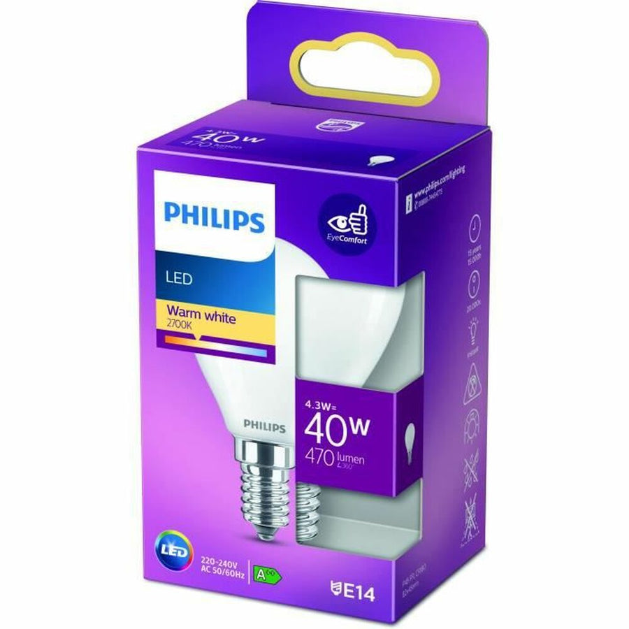 LED lamp Philips E14 470 lm (4,5 x 8,2 cm) (2700 K)